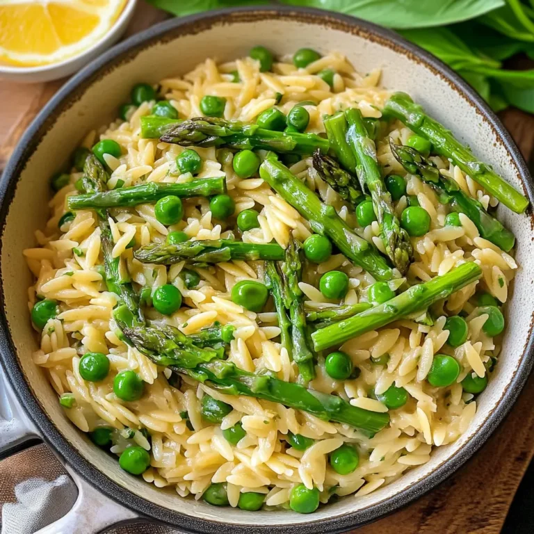Creamy Cheesy Asparagus Orzotto