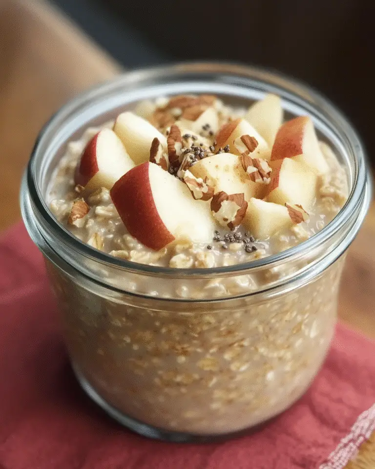 Healthy Cinnamon Apple Overnight Oats