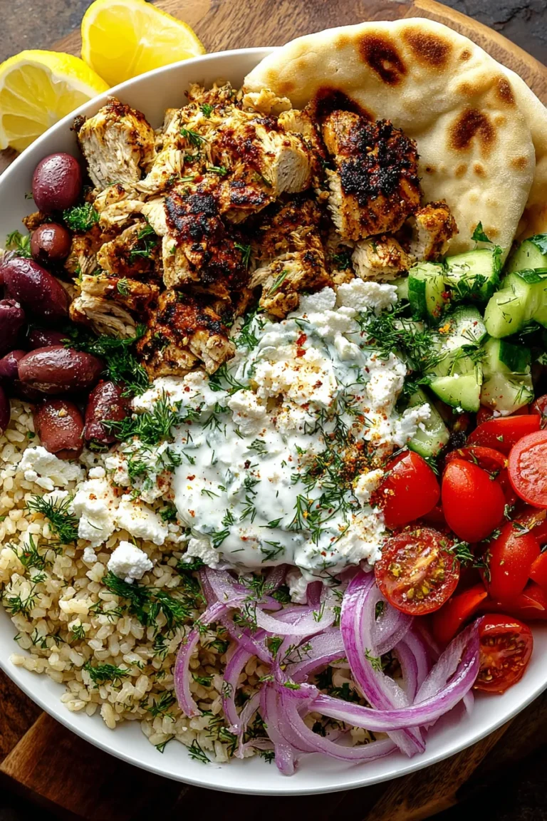 Greek Chicken Gyro Bowls