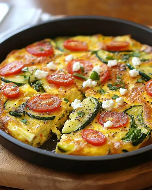 Easy Vegetable and Cheese Frittata