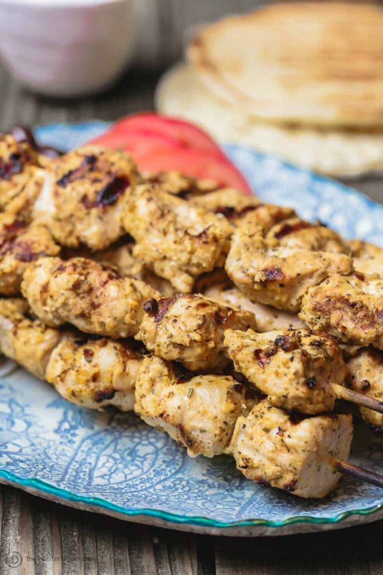 Easy Chicken Souvlaki Marinade with Tzatziki