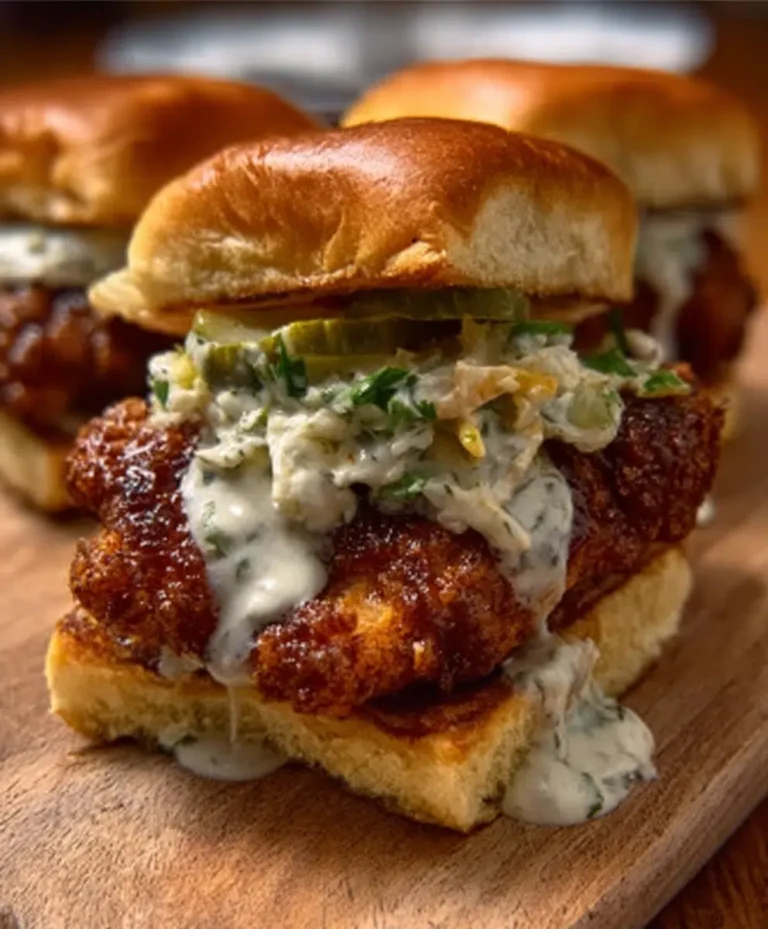 Chicken Sliders with Dill Pickle Aioli