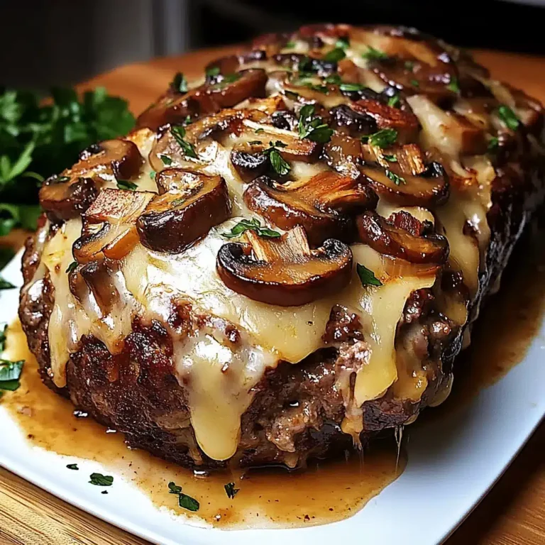 Mushroom Swiss Cheese Meatloaf