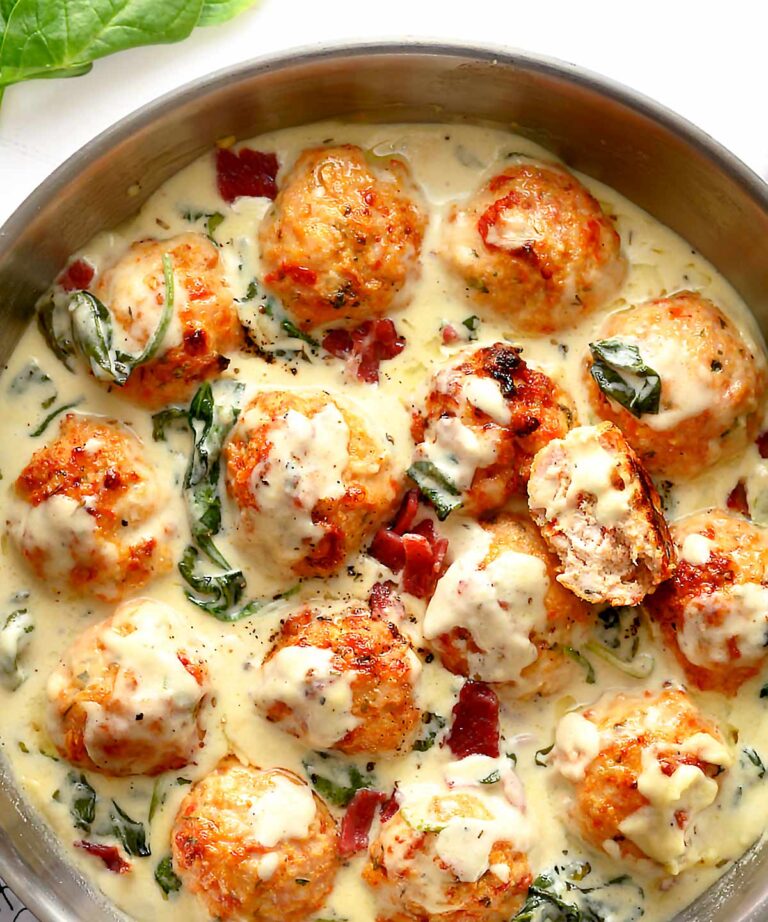 Baked Chicken Ricotta Meatballs