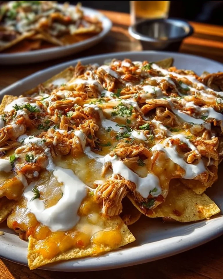 Crockpot Creamy Chicken Nachos