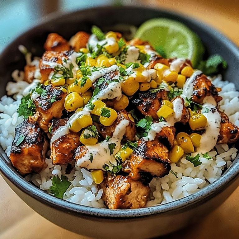 Street Corn Chicken Rice Bowl