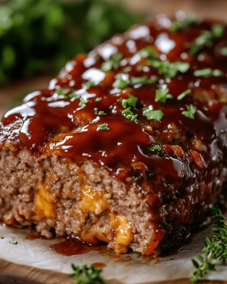 Easy BBQ Cheddar Meatloaf Recipe