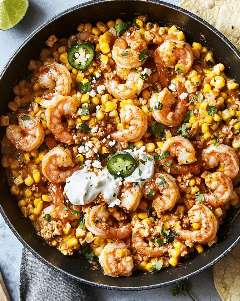 Easy Shrimp Street Corn Skillet Recipe