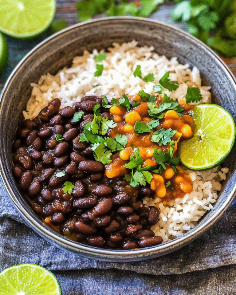 Smoky Spicy Black Beans with Lime and Cilantro