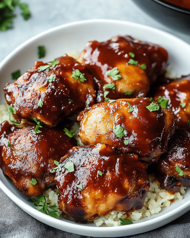 Slow Cooker BBQ Chicken Thighs