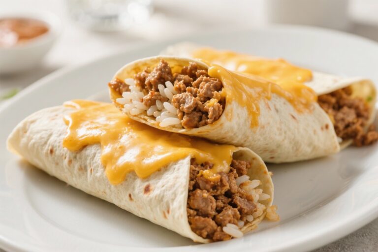 Cheesy Ground Chicken and Rice Burritos That Beat Takeout (And Your Excuses)